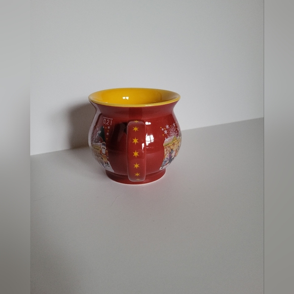1 LEFT! Christkindlmarket Chicago 2017 Red Yellow China Kettle Glühwein Mug 3" - Picture 2 of 6